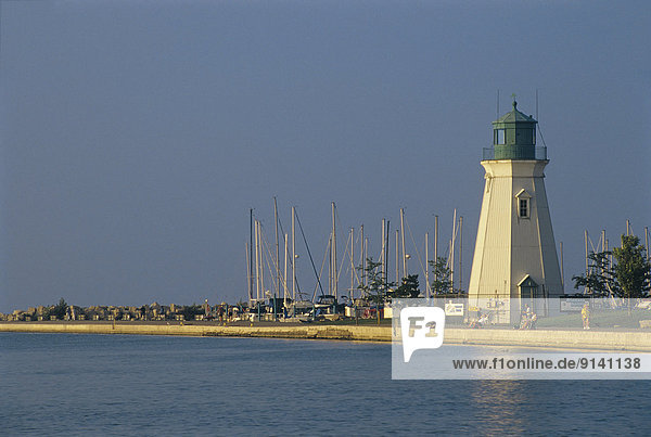 Lighthouse on Lake Ontario at Port Dalhouise  St Catharines  Ontario  Canada