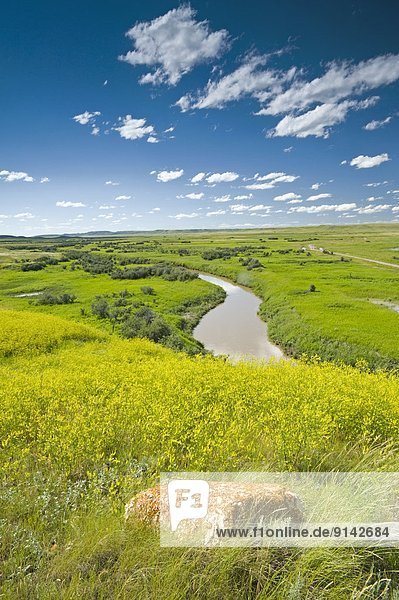 Frenchman River  West Block  Grasslands National Park  Saskatchewan  Canada