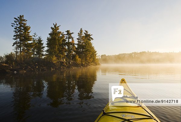 Kayak on Lake of the Woods  Northwestern Ontario  Canada