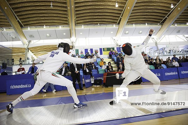 Vancouver Grand Prix of Men's Epee 2013 at Richmond Olympic Oval. Richmond  British Columbia Canada Photographer Frank Pali