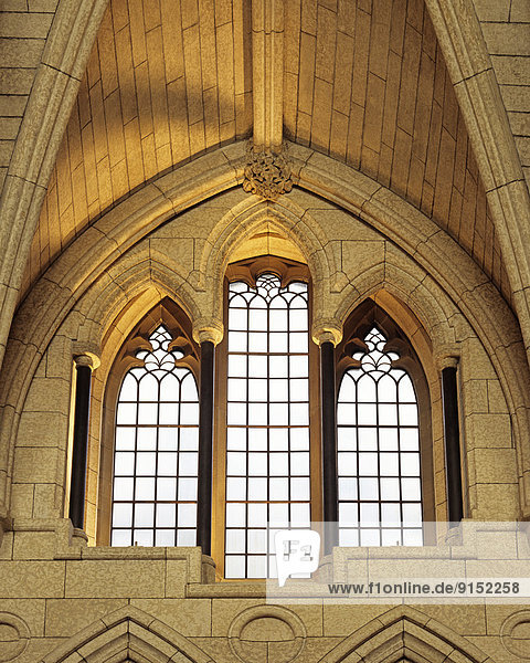 WINDOW ALCOVE  HALL OF HONOUR  CENTRE BLOCK  PARLIAMENT OF CANADA  OTTAWA  Ontario  Canada