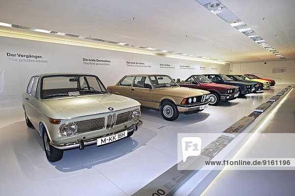 Alte BMW-Dreier-Modelle  BMW-Museum  München  Oberbayern  Bayern  Deutschland