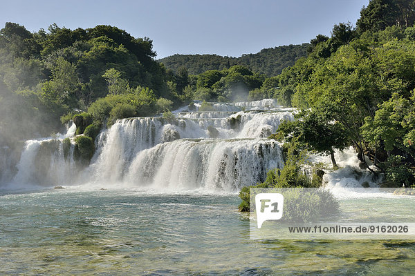 Wasserfall Skradinski buk  Krka-Nationalpark  Gespanschaft ?ibenik-Knin  Dalmatien  Kroatien