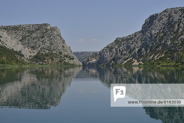 Landschaft im Krka-Nationalpark  Gespanschaft ?ibenik-Knin  Dalmatien  Kroatien