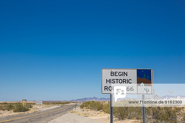 Route 66 Schild  Mohave Valley  Arizona  USA