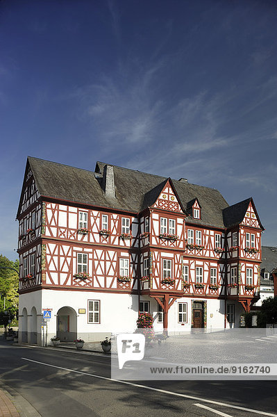 Historisches Rathaus Adelsheimer Hof  Nassau  Rheinland-Pfalz  Deutschland