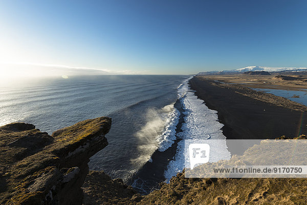 Iceland  Sandy beach near Dyrholaey