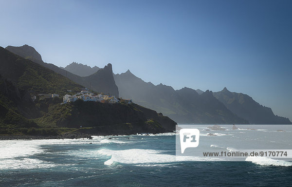 Spain  Canary Islands  Teneriffe  Buildings in Anaga mountains