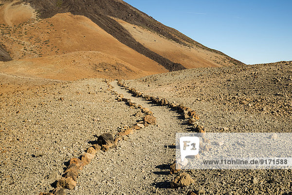 Spain  Canary Islands  Tenerife  Teide National Park  Montana Blanca  hiking path