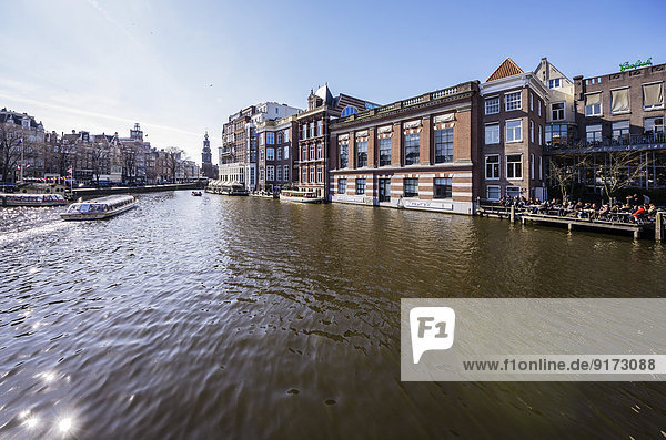 Niederlande  Holland  Amsterdam  Grachtengordel  Kanal  Gebäude