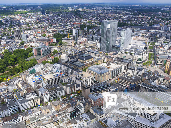 Deutschland  Hessen  Frankfurt  Stadtansicht von oben
