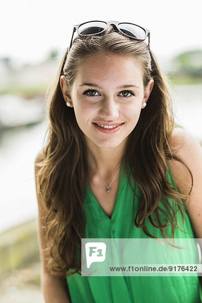 Portrait of smiling teenage girl