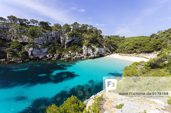 Spanien  Balearische Inseln  Menorca  Macarella  Cala Macarelleta  Strand
