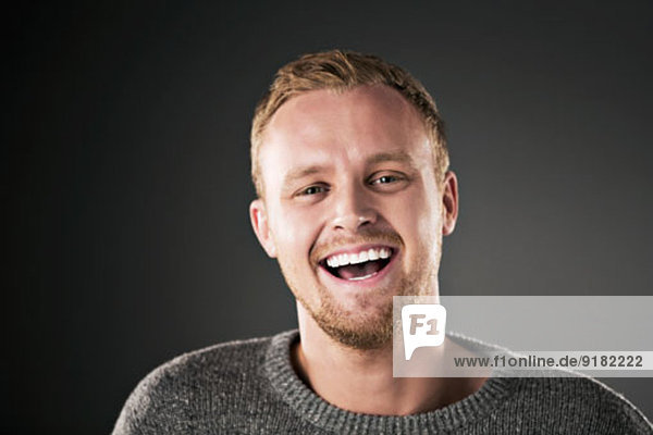 Portrait of laughing man