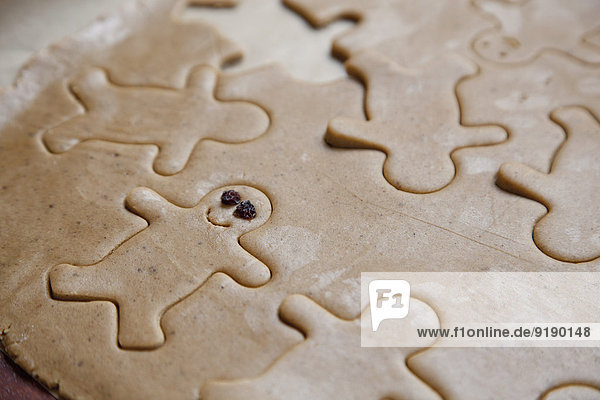 Close-up of gingerbread cookie dough