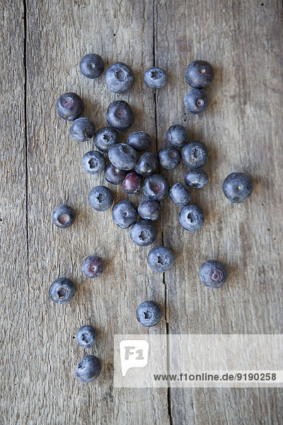 Close-up of blueberries on table