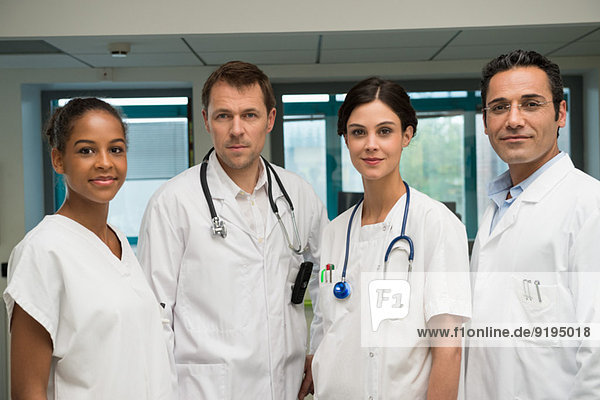 Portrait of a medical team smiling