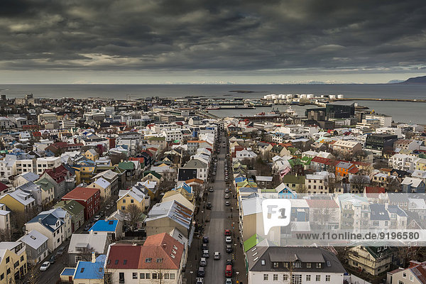 Reykjavik Hauptstadt Rückansicht Kirche Ansicht Island Halbinsel