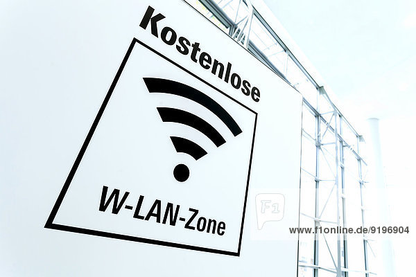 Sign  free Wi-Fi zone  Germany