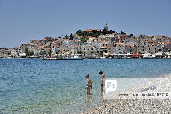 Strand Adriatisches Meer Adria Kroatien Dalmatien Primosten