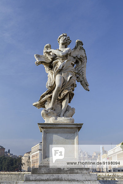 Rom Hauptstadt Brücke Statue Italien