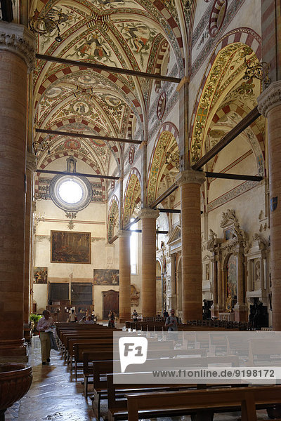 Verona Cathedral  or Cattedrale di Santa Maria Matricolare  interior  Verona  Veneto  Italy