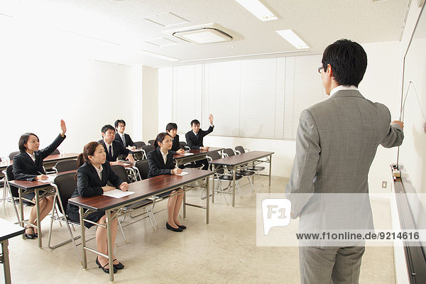 Japanese business people training