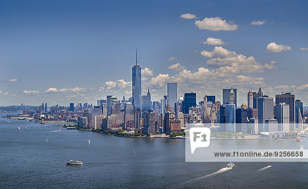 Skyline Skylines Großstadt Ansicht Luftbild Fernsehantenne Manhattan neu