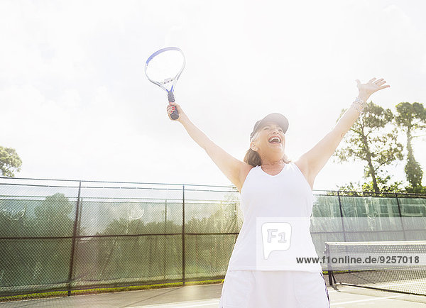 Senior, Senioren, Frau, Gericht, Tennis