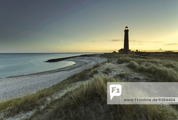 Denmark  Skagen  lighthouse at the beach