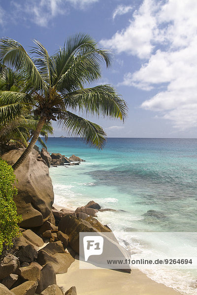 Seychellen  La Digue Island  Blick auf den Anse Patate Strand