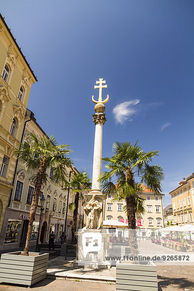 Austria  Carinthia  Klagenfurt  Alter Platz with Trinity Column  Plague Column