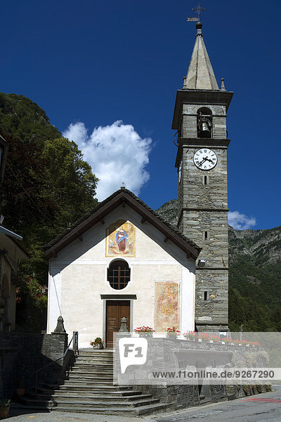 Switzerland  Ticino  Valle Onsernone  Village Church in Russo