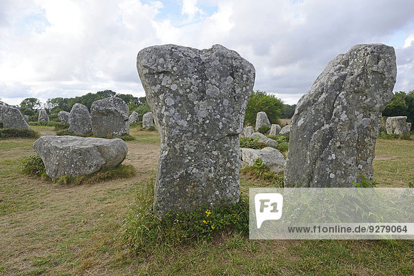 Megalithen  bei Erdeven  Departement Morbihan  Bretagne  Frankreich