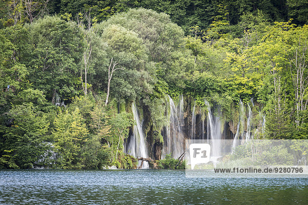 Wasserfälle an einem Plitvicer See  Plitvi?ka Jezera  Gespanschaft Lika-Senj  Kroatien