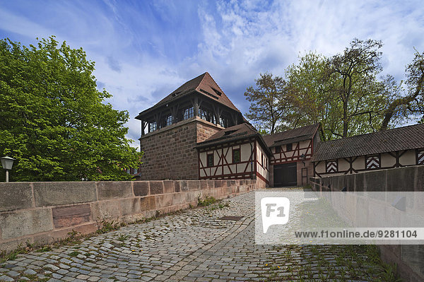 Hübnerstor  alte Stadtmauer  Nürnberg  Mittelfranken  Bayern  Deutschland