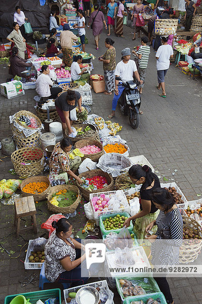 Obstmarkt und Gemüsemarkt  Ubud  Bali  Indonesien