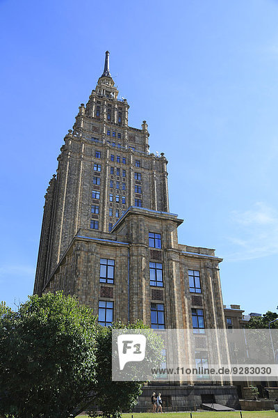 Hochhaus der Akademie der Wissenschaften  Riga  Lettland