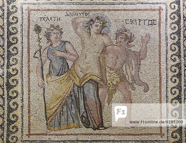 Dionysos  Telete Skyrtos  Mosaik aus Zeugma  Zeugma-Mosaik-Museum oder Zeugma Mozaik Müzesi  Gaziantep  Südostanatolien  Anatolien  Türkei