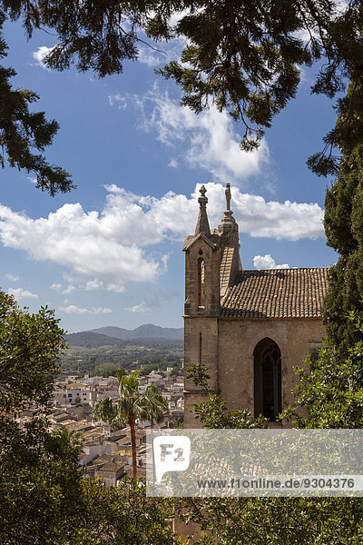 View of Arta with the parish church Transfiguració del Senyor  Arta  Majorca  Balearic Islands  Spain
