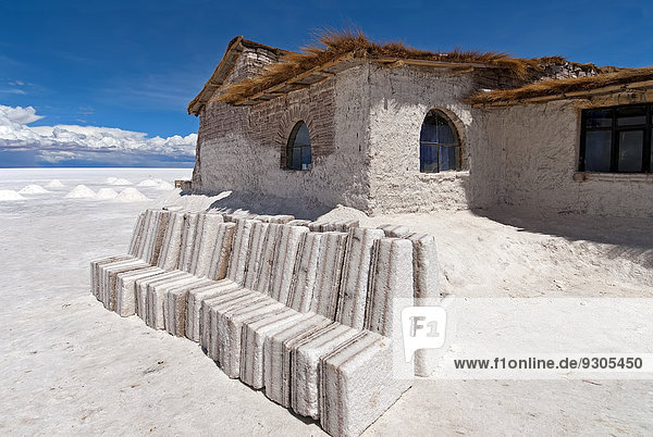 Produktion Hotel Bolivien Speisesalz Salz Salar de Uyuni