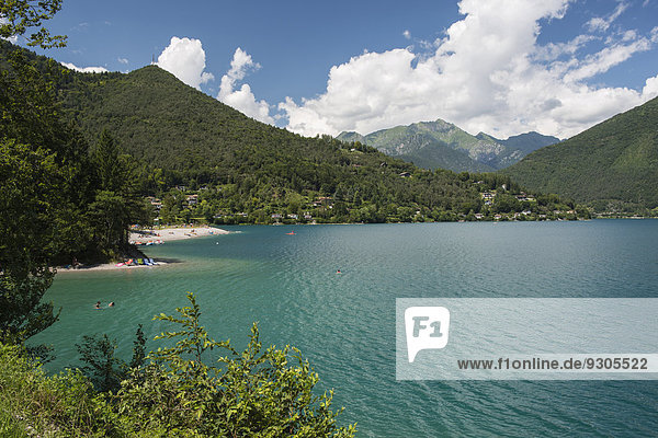 Lago di Ledro and Lake Ledro  Ledro  Trentino-Alto Adige  Italy