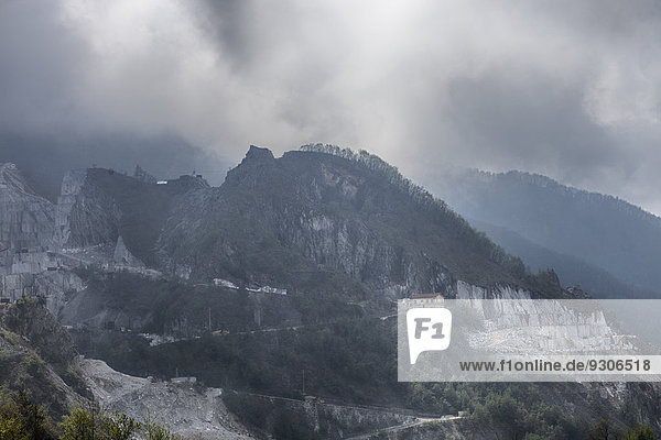 Steinbruch Carrara Toskana Italien Europa