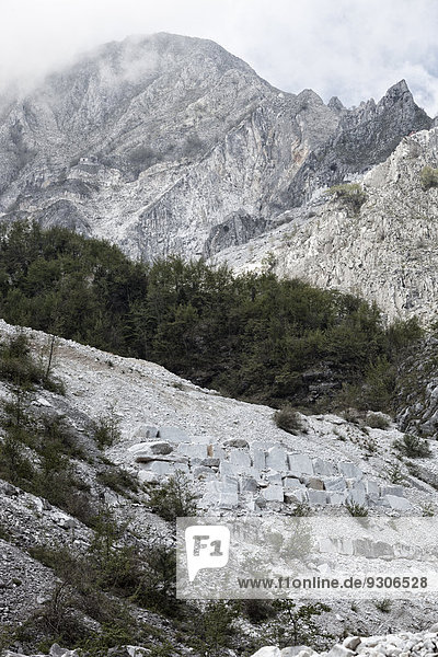 Steinbruch  Carrara  Toskana  Italien  Europa