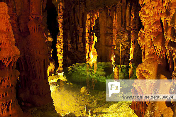 Katerloch stalactite cave with pond  Weiz  Styria  Austria