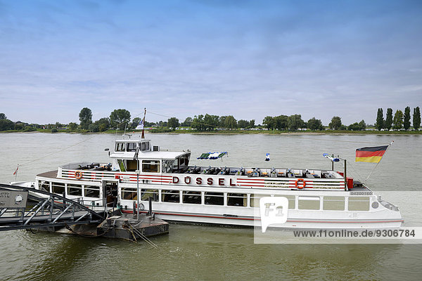 'Passenger ship ''Düssel'' of the ''White Fleet''  Düsseldorf-Kaiserwerth  North Rhine-Westphalia  Germany'