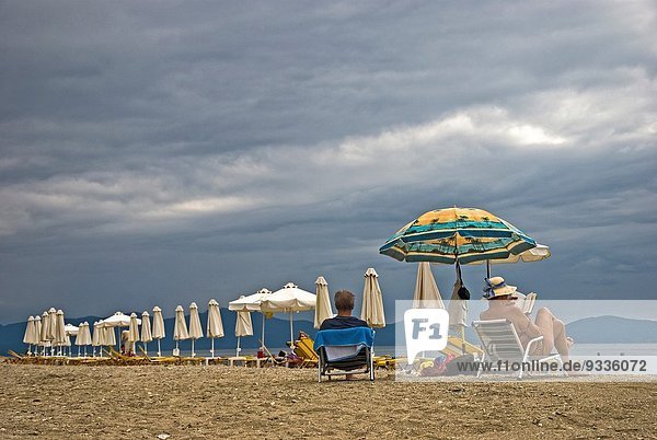 Strand Tourist Ende Griechenland Jahreszeit