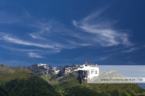 Hoher Riffler mit Schnee  Verwallgruppe  Tirol  Österreich  Europa