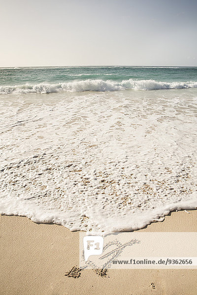 Karibik  Barbados  Silver Sands Strand  Herz im Sand