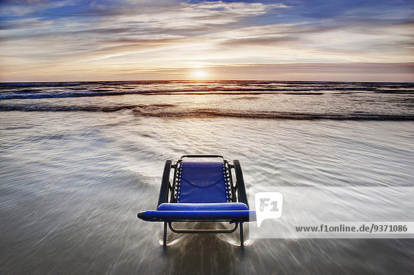 Stuhl Strand Sonnenuntergang Ignoranz Terrasse